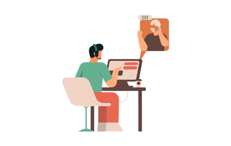 illustration d'un technicien en action de maintenance